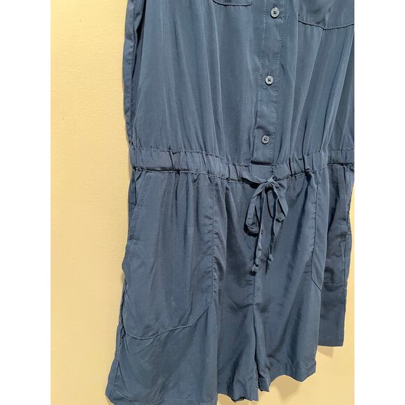 NEW a.n.a A New Approach Lightweight Rayon Romper Blue Size Small JL - Picture 5 of 9